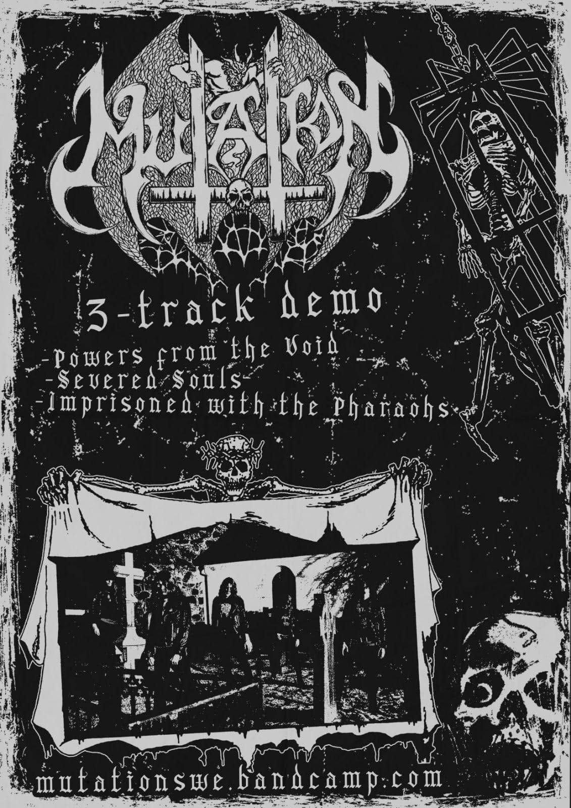 Demo '23 promo flyer with the band photo and tracklist